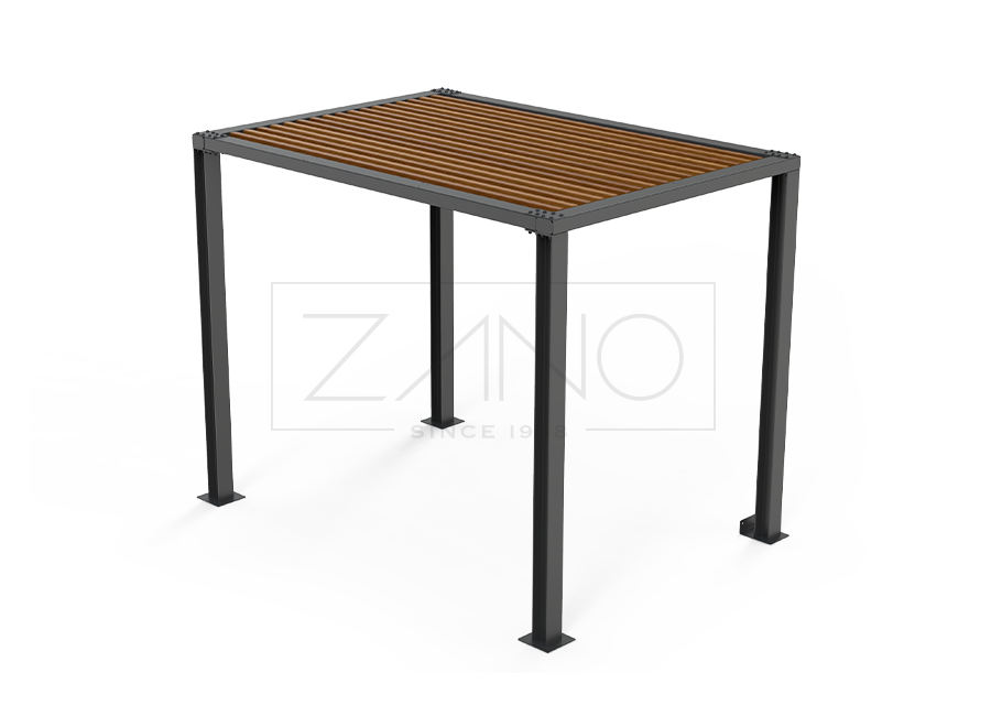 Pergola 3 x 2 m 22.001.2 | carbon steel and exotic wood