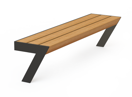 Modern metal benches for concreting