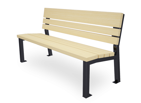 Valencia metal bench without armrests