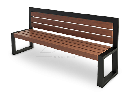 modern steel bench