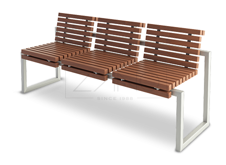 Classic park and street bench in retro style