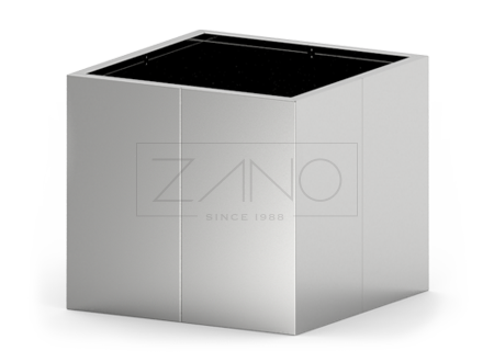 Agawa stainless steel flower pot from the ZANO family of urban furniture