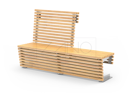 Flesh is a modular bench based on a modern combination of a model with a backrest and an additional seat