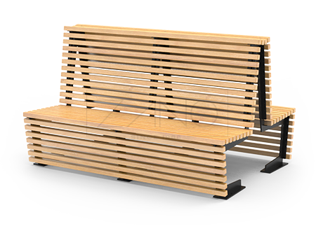 Flash modular double bench