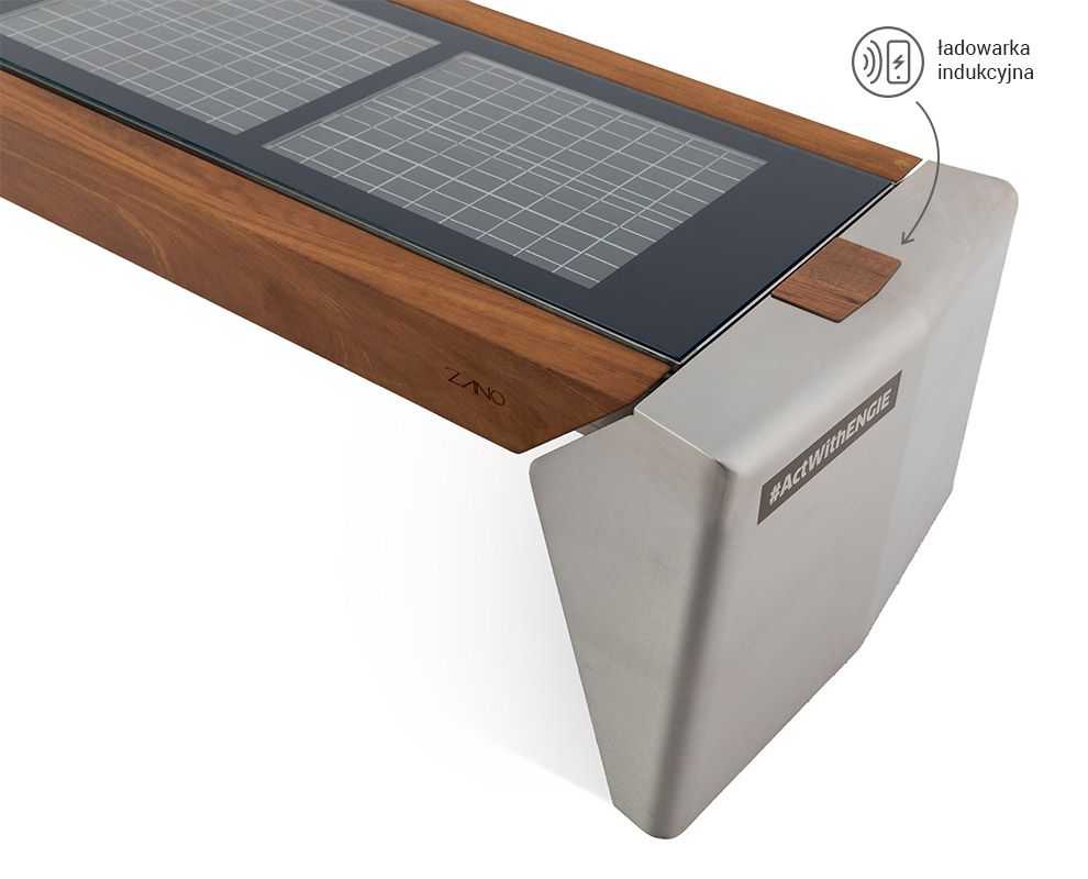 Urban furniture powered by photovoltaic panels