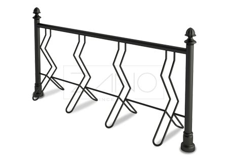 black steel bicycle stand