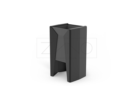 Open urban trash garbage cans | ZANO urban furniture