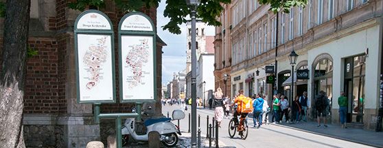 Old town information boards