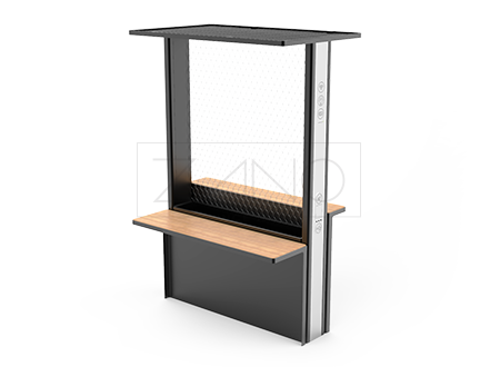 Solar station for office work with charging of mobile devices