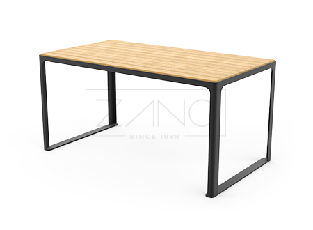 Scandik table made of carbon steel powder coated in RAL 9005 color