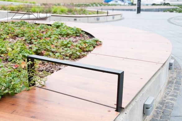 Customized city benches made of HPL board