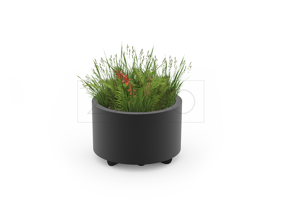 Flower pot Universe 06.055.S Steel Black