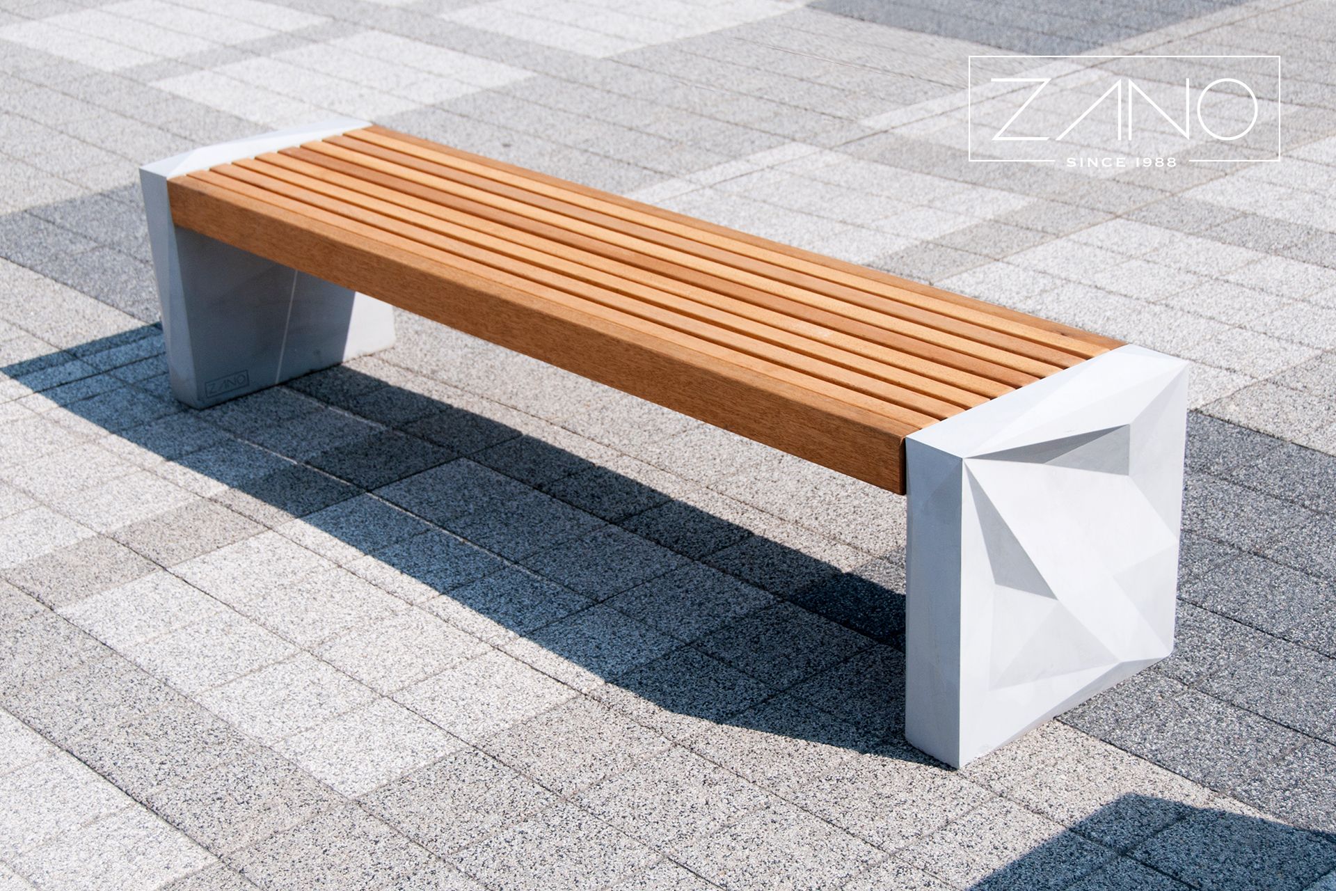 Concrete street benches from ZANO urban furniture