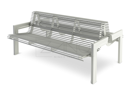 stainless steel tubular bench double-sided