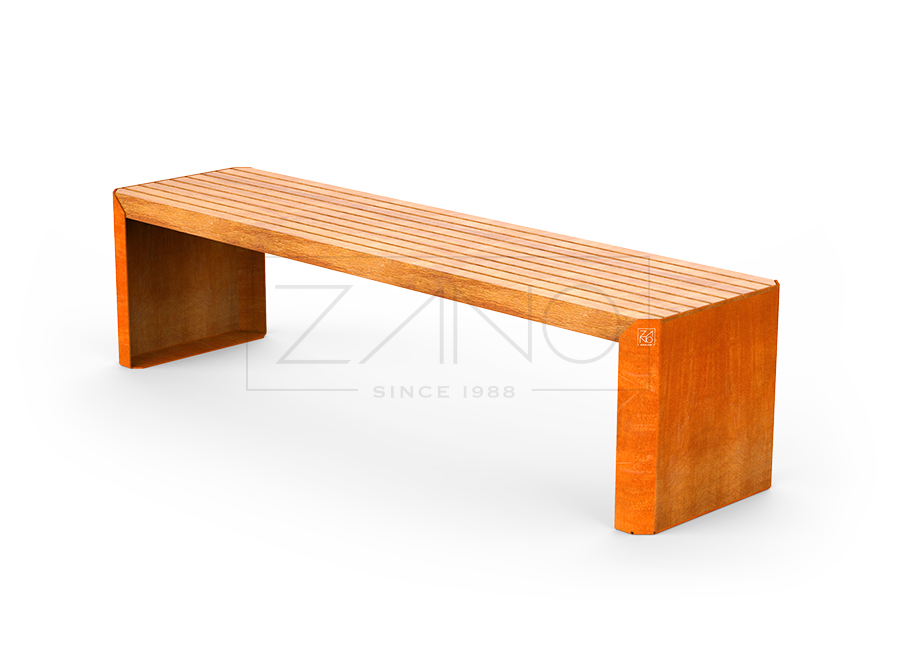 Stilo city bench in weathering steel